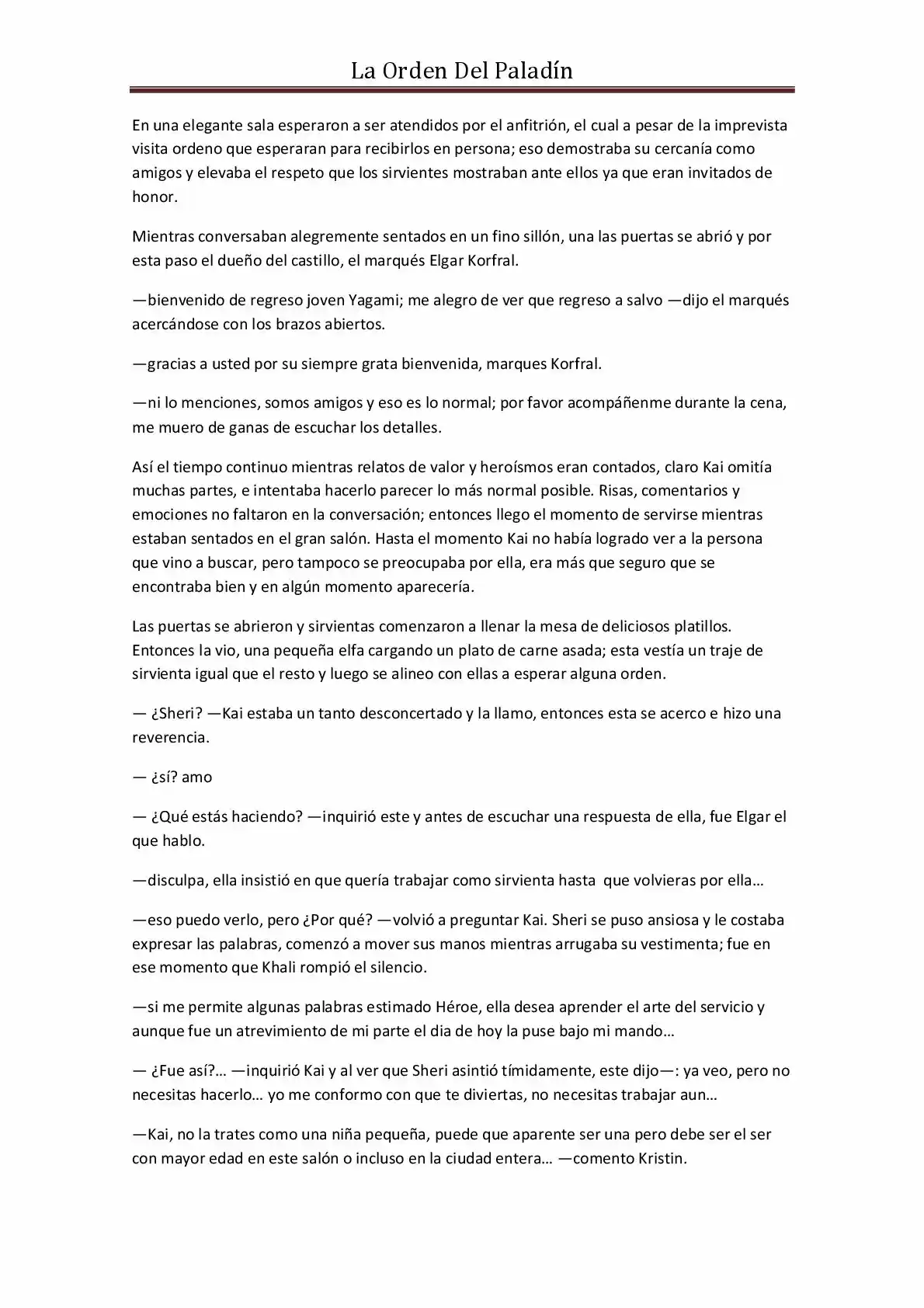 La Orden Del Paladin (Novela) - Capítulo 19 - Página 10 - LectorTMOo