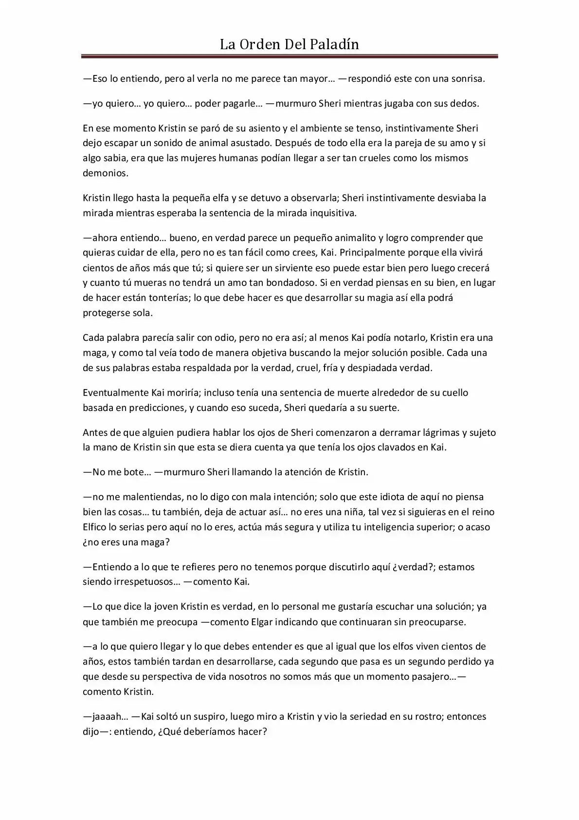 La Orden Del Paladin (Novela) - Capítulo 19 - Página 11 - LectorTMOo
