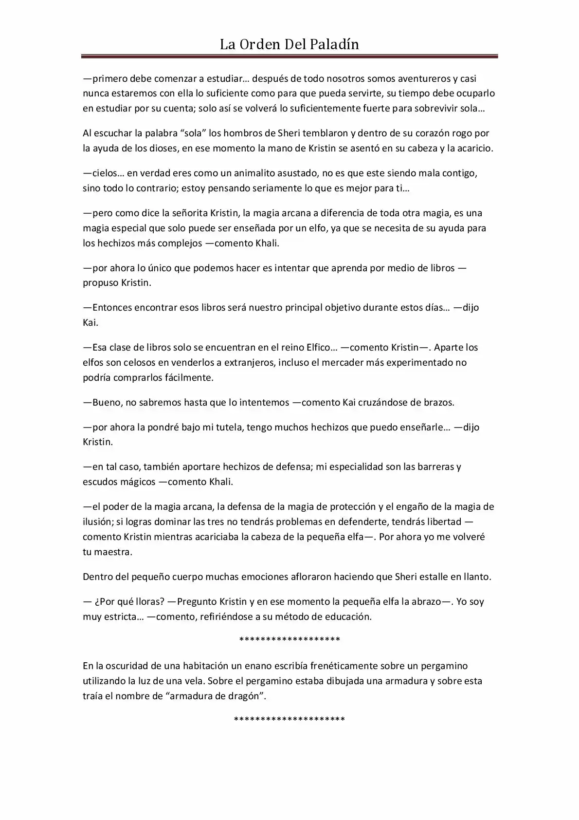 La Orden Del Paladin (Novela) - Capítulo 19 - Página 12 - LectorTMOo