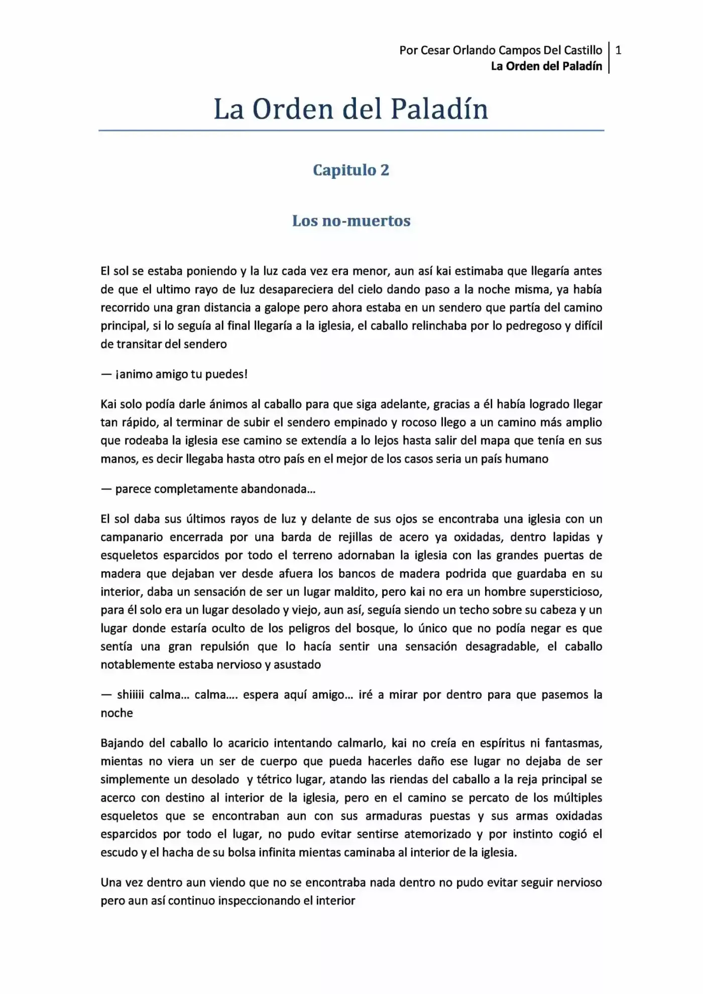 La Orden Del Paladin (Novela) - Capítulo 2.10 - Página 1 - LectorTMOo