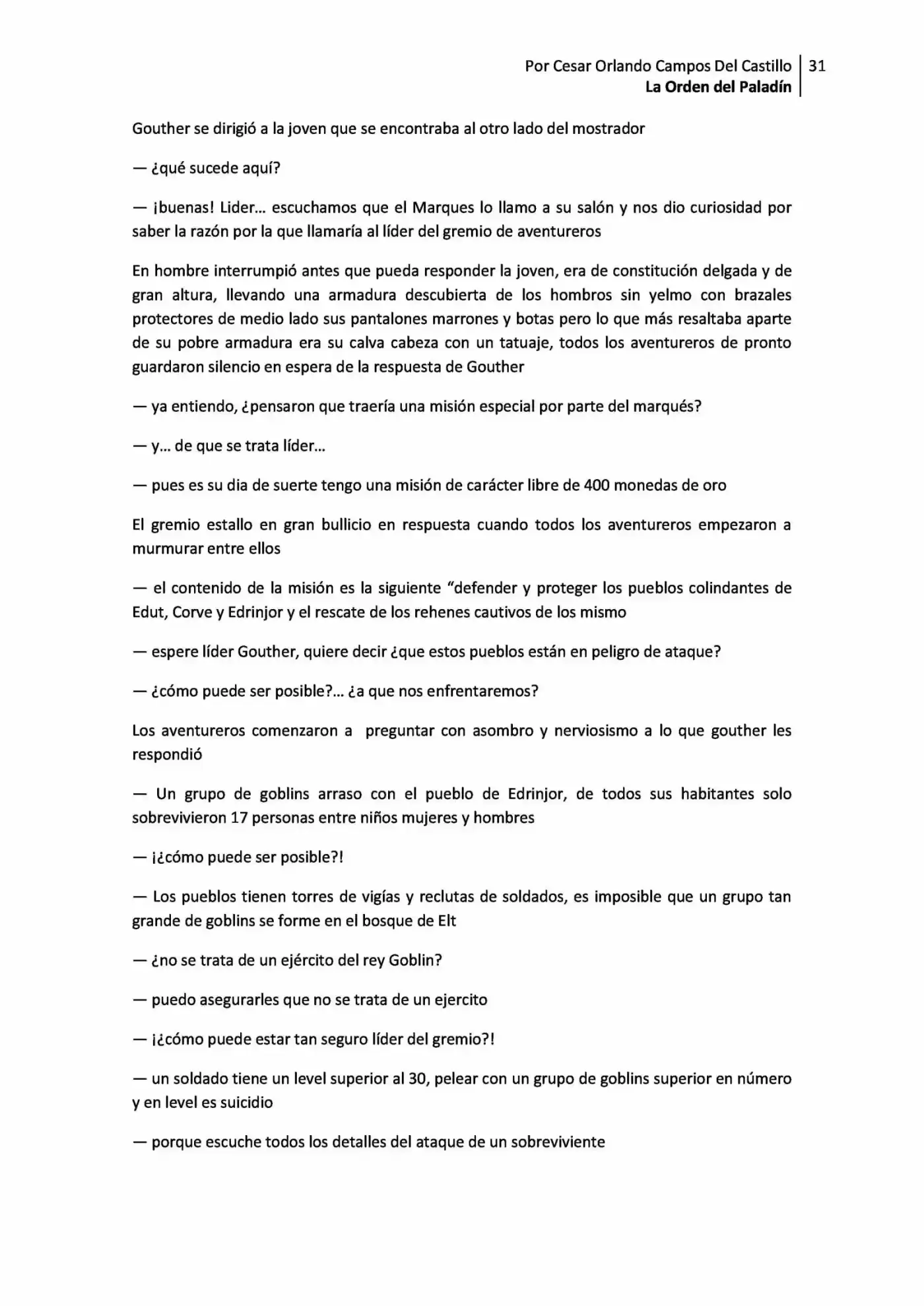 La Orden Del Paladin (Novela) - Capítulo 2.10 - Página 31 - LectorTMOo