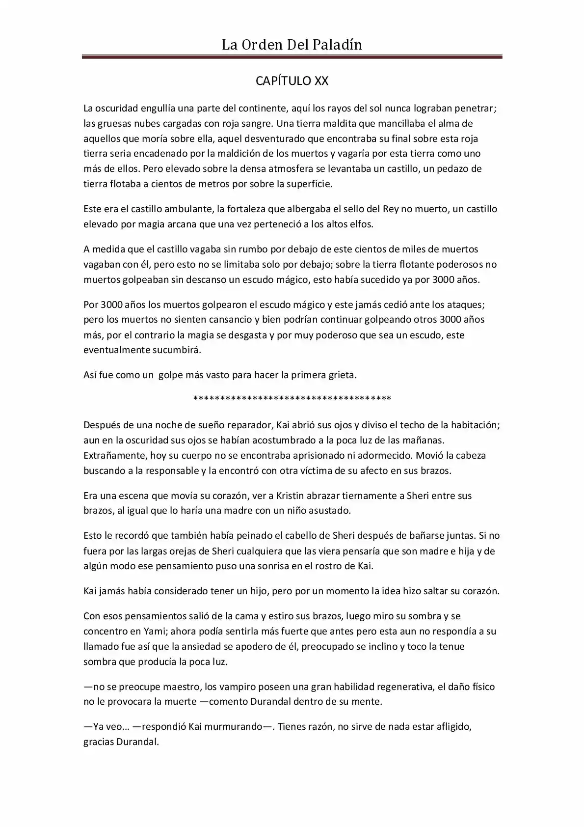 La Orden Del Paladin (Novela) - Capítulo 20 - Página 1 - LectorTMOo