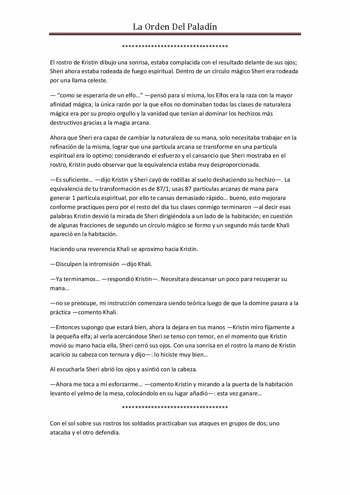 La Orden Del Paladin (Novela) - Capítulo 20 - Página 5 - LectorTMOo