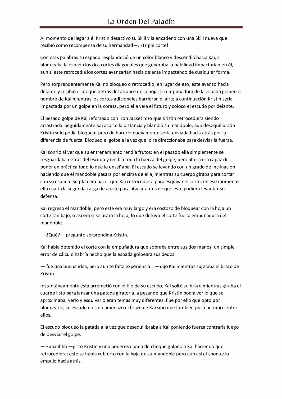 La Orden Del Paladin (Novela) - Capítulo 20 - Página 8 - LectorTMOo