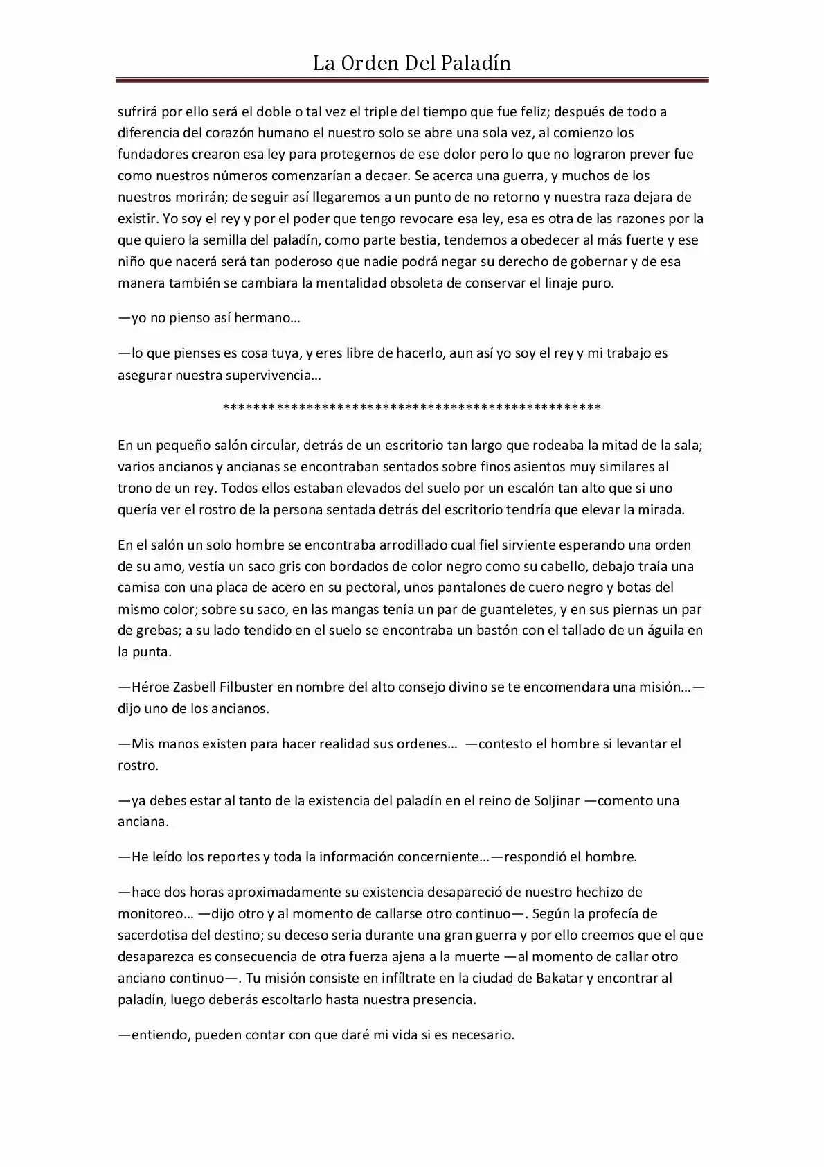 La Orden Del Paladin (Novela) - Capítulo 21 - Página 5 - LectorTMOo