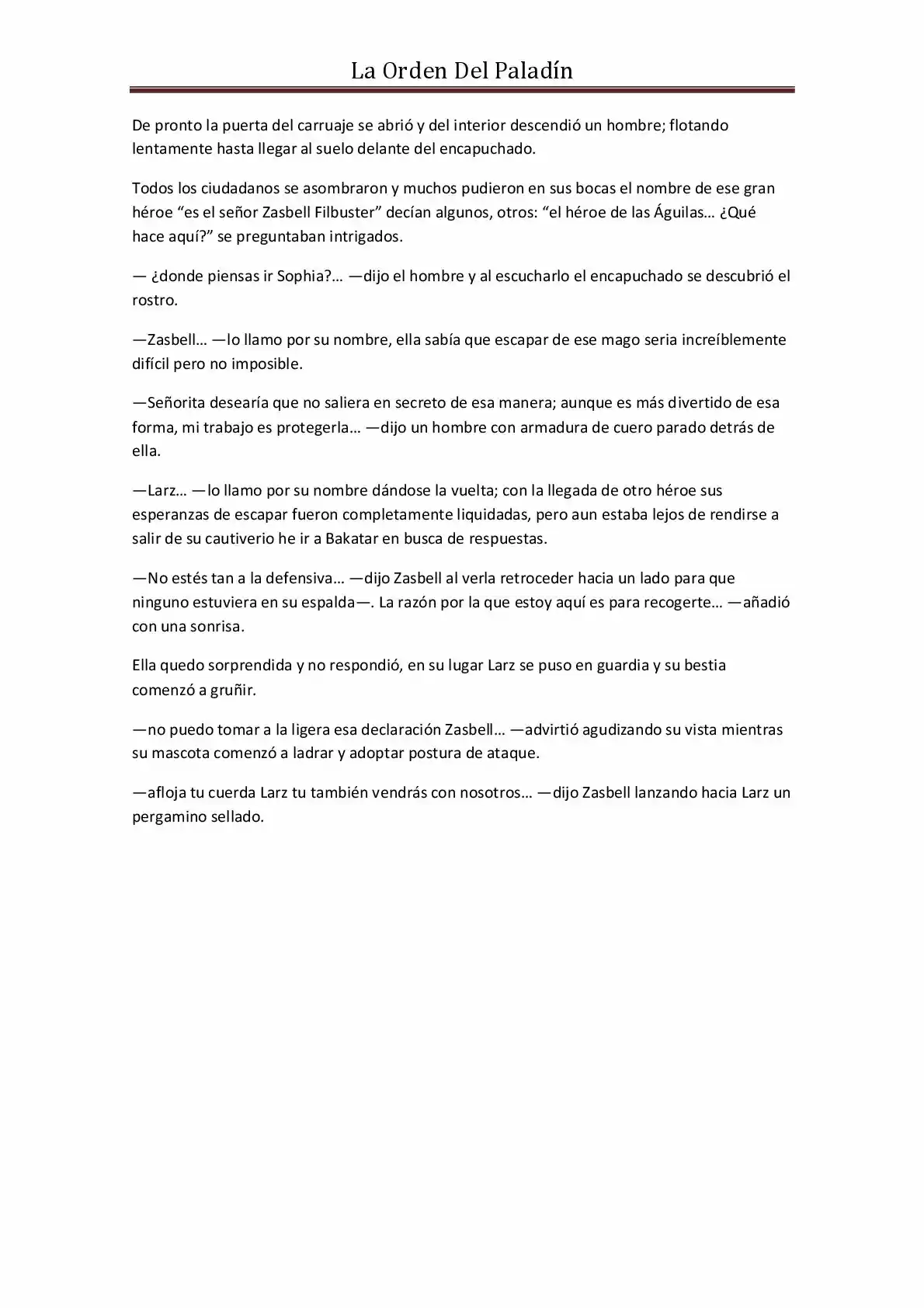 La Orden Del Paladin (Novela) - Capítulo 21 - Página 9 - LectorTMOo