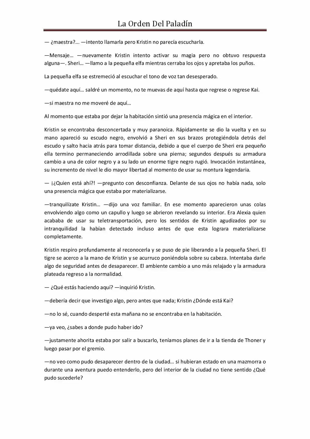 La Orden Del Paladin (Novela) - Capítulo 22 - Página 3 - LectorTMOo