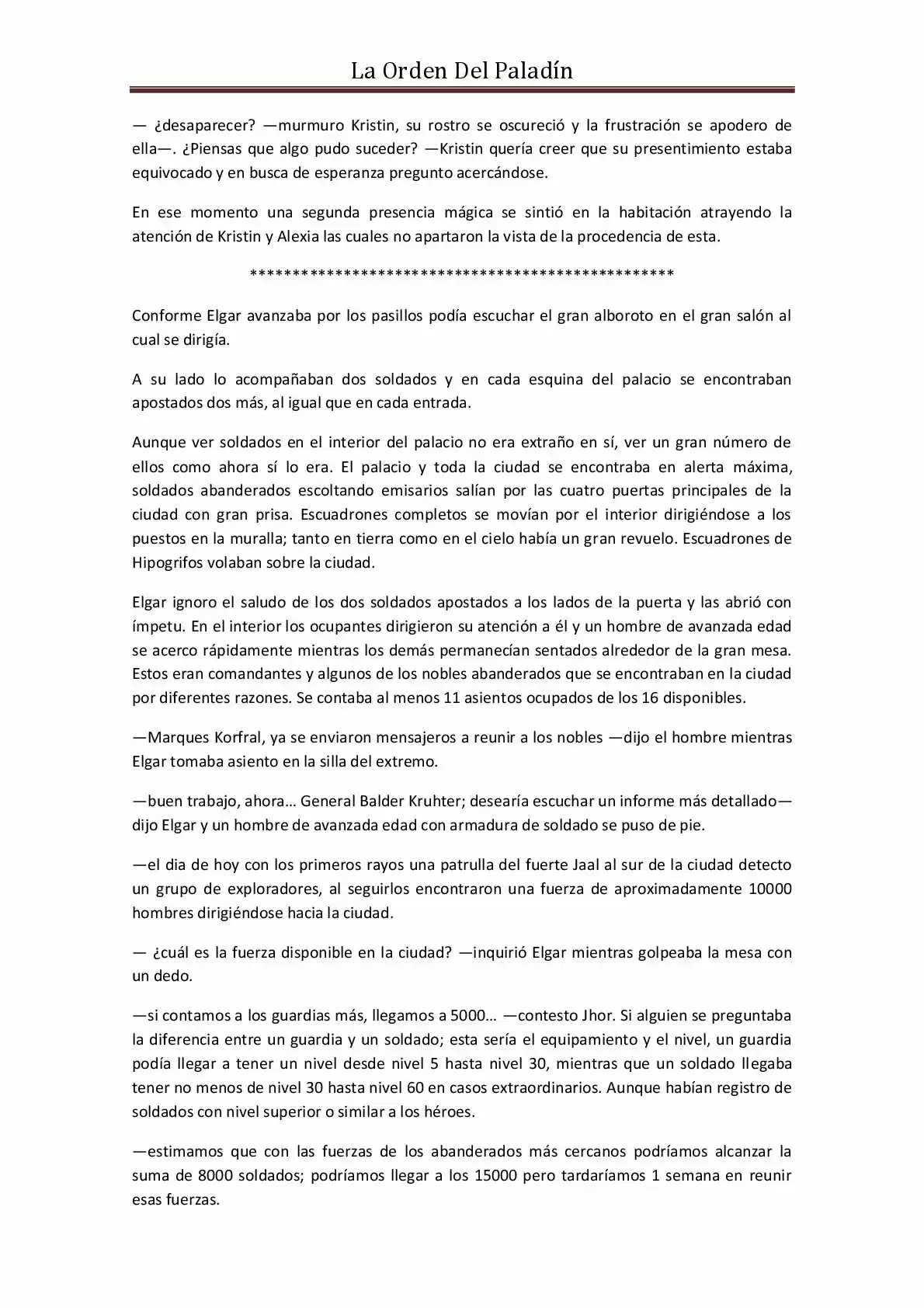 La Orden Del Paladin (Novela) - Capítulo 22 - Página 4 - LectorTMOo