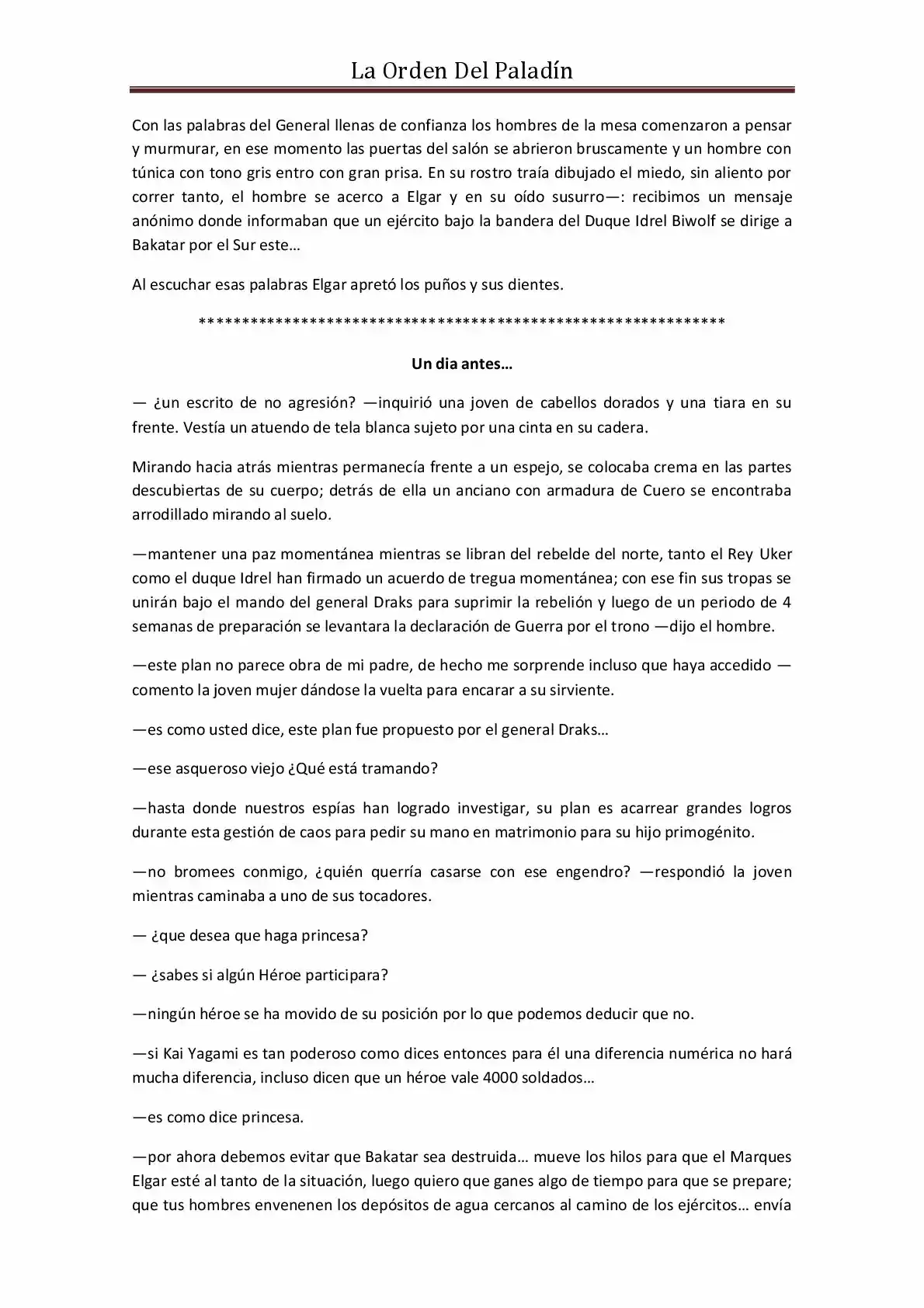 La Orden Del Paladin (Novela) - Capítulo 22 - Página 6 - LectorTMOo