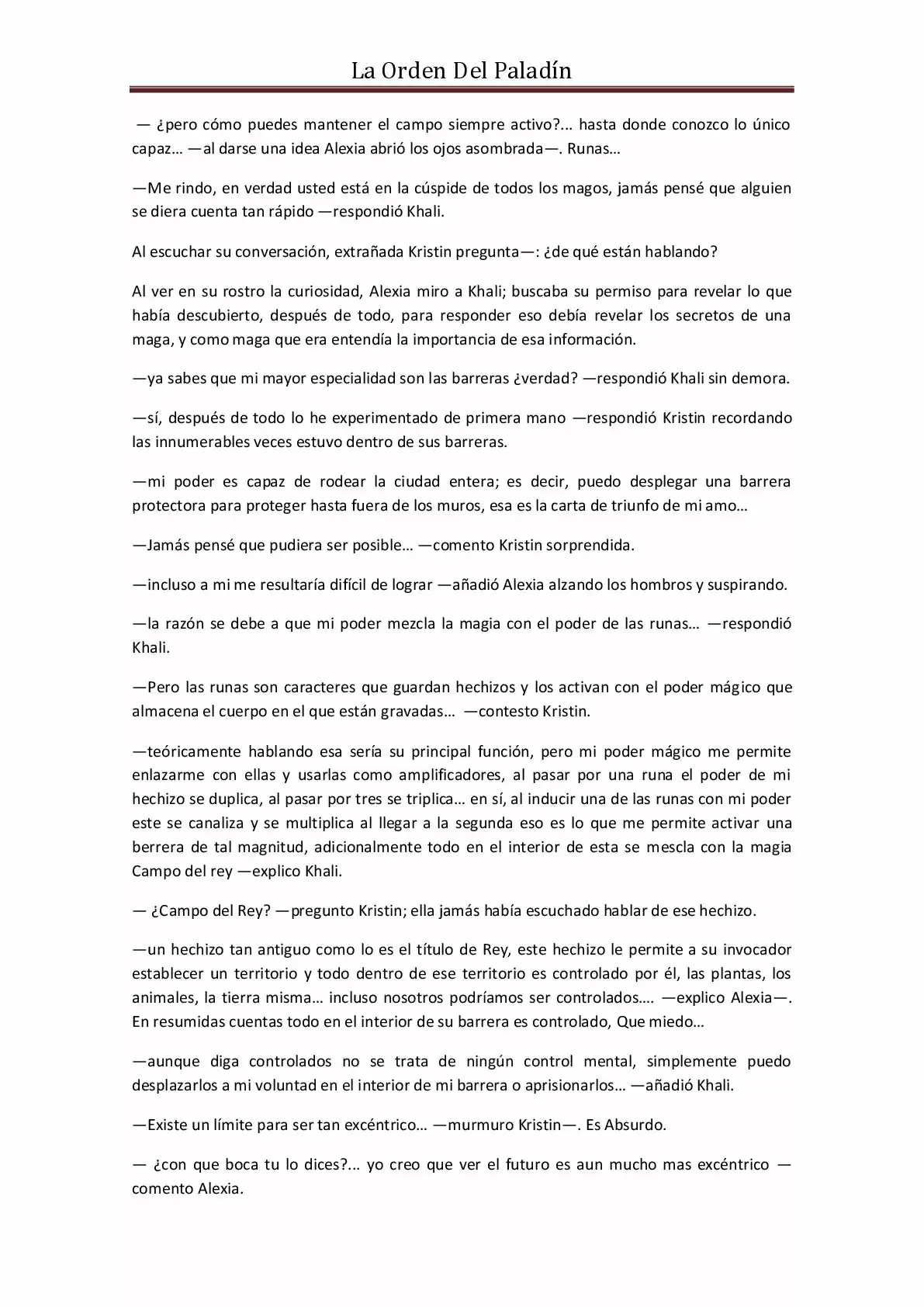 La Orden Del Paladin (Novela) - Capítulo 23 - Página 4 - LectorTMOo