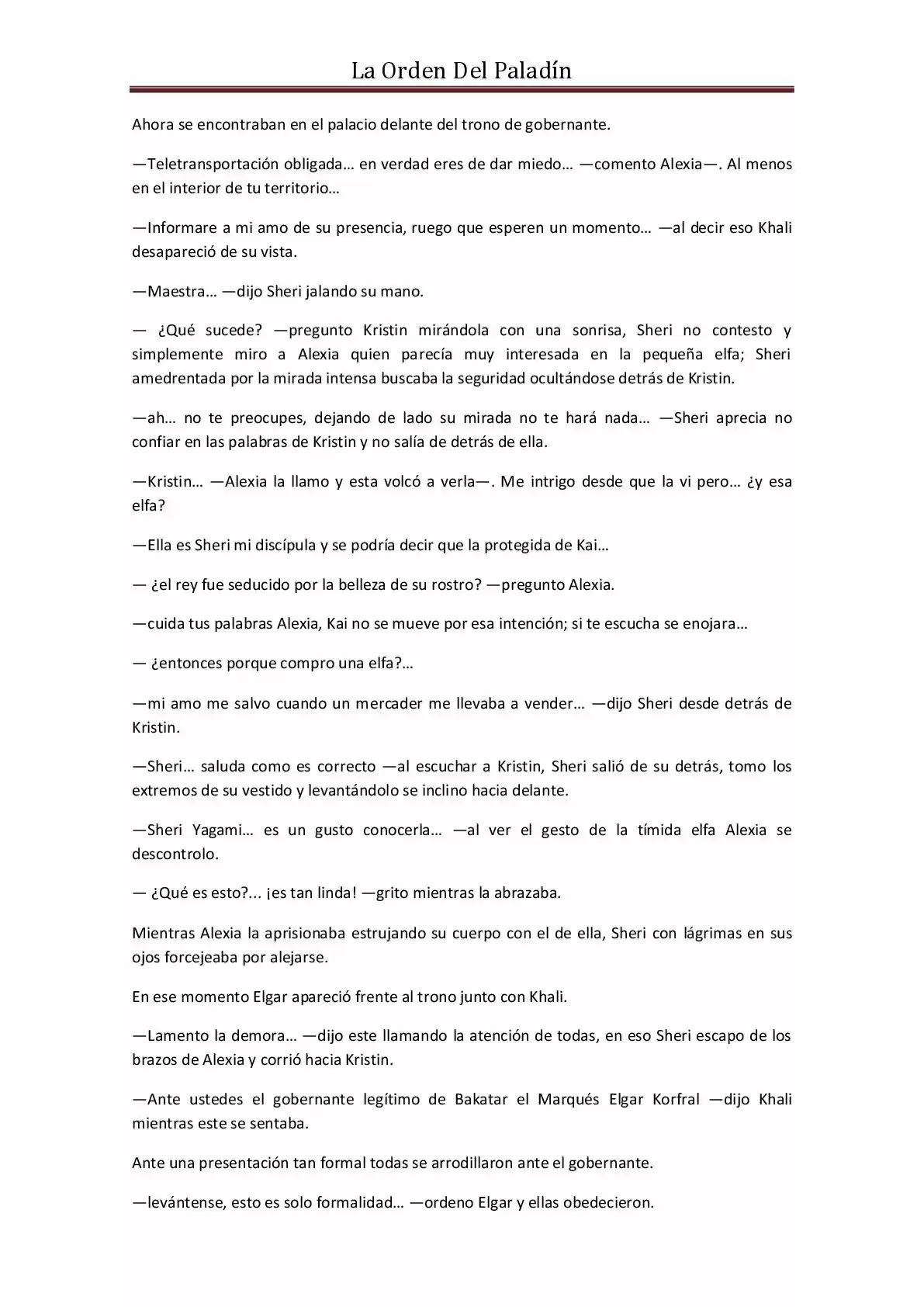 La Orden Del Paladin (Novela) - Capítulo 23 - Página 6 - LectorTMOo