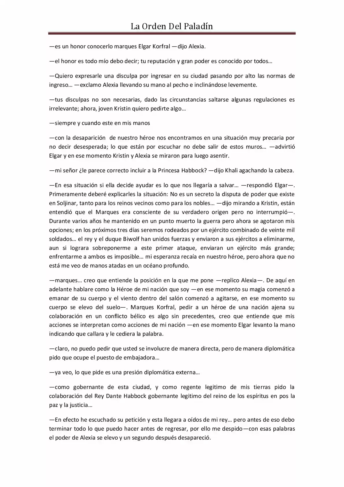 La Orden Del Paladin (Novela) - Capítulo 23 - Página 7 - LectorTMOo