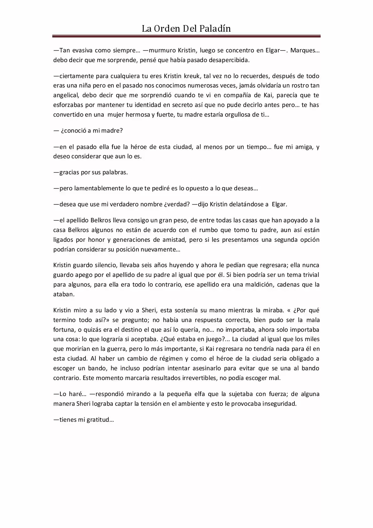 La Orden Del Paladin (Novela) - Capítulo 23 - Página 8 - LectorTMOo