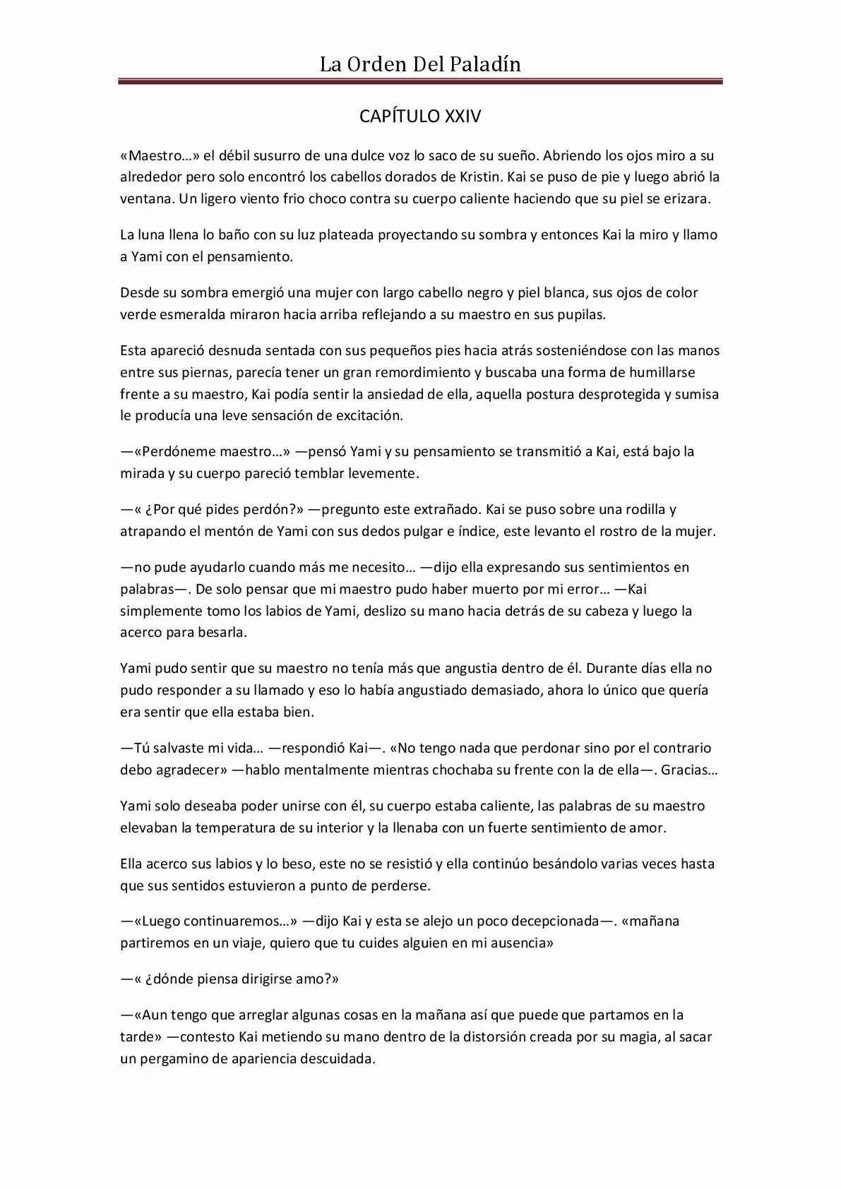 La Orden Del Paladin (Novela) - Capítulo 24 - Página 1 - LectorTMOo