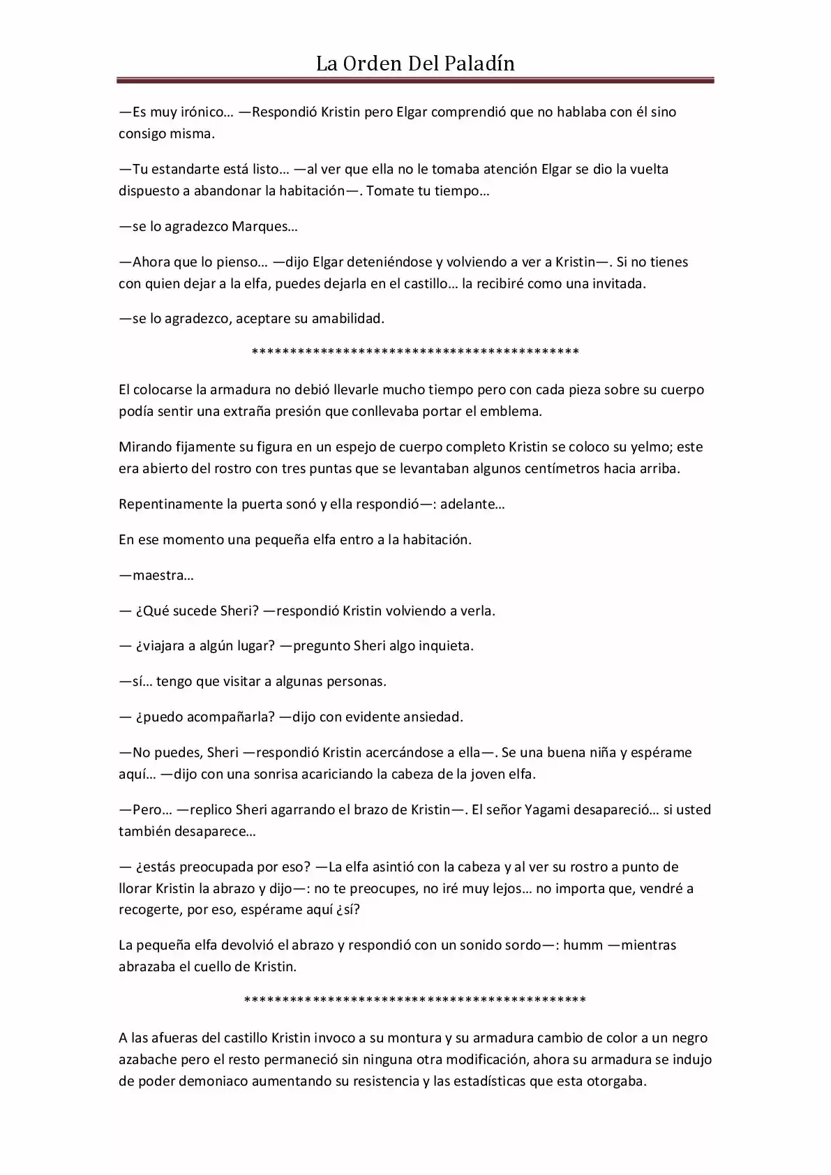 La Orden Del Paladin (Novela) - Capítulo 24 - Página 6 - LectorTMOo
