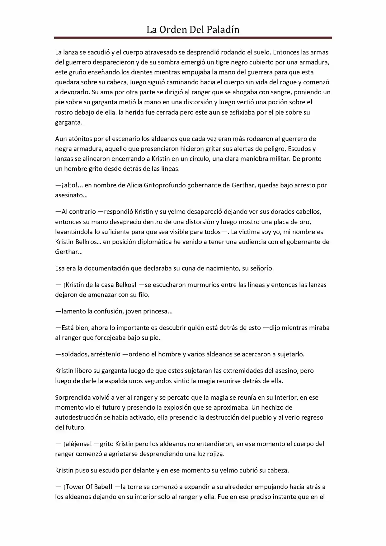 La Orden Del Paladin (Novela) - Capítulo 25 - Página 4 - LectorTMOo