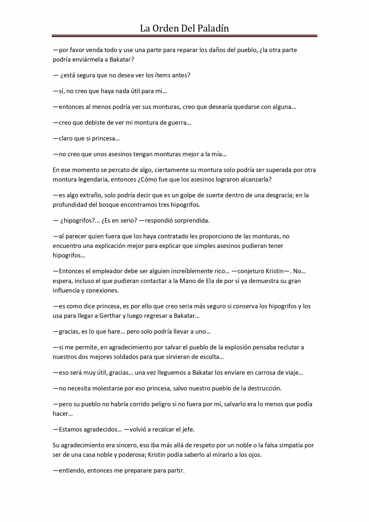 La Orden Del Paladin (Novela) - Capítulo 25 - Página 7 - LectorTMOo