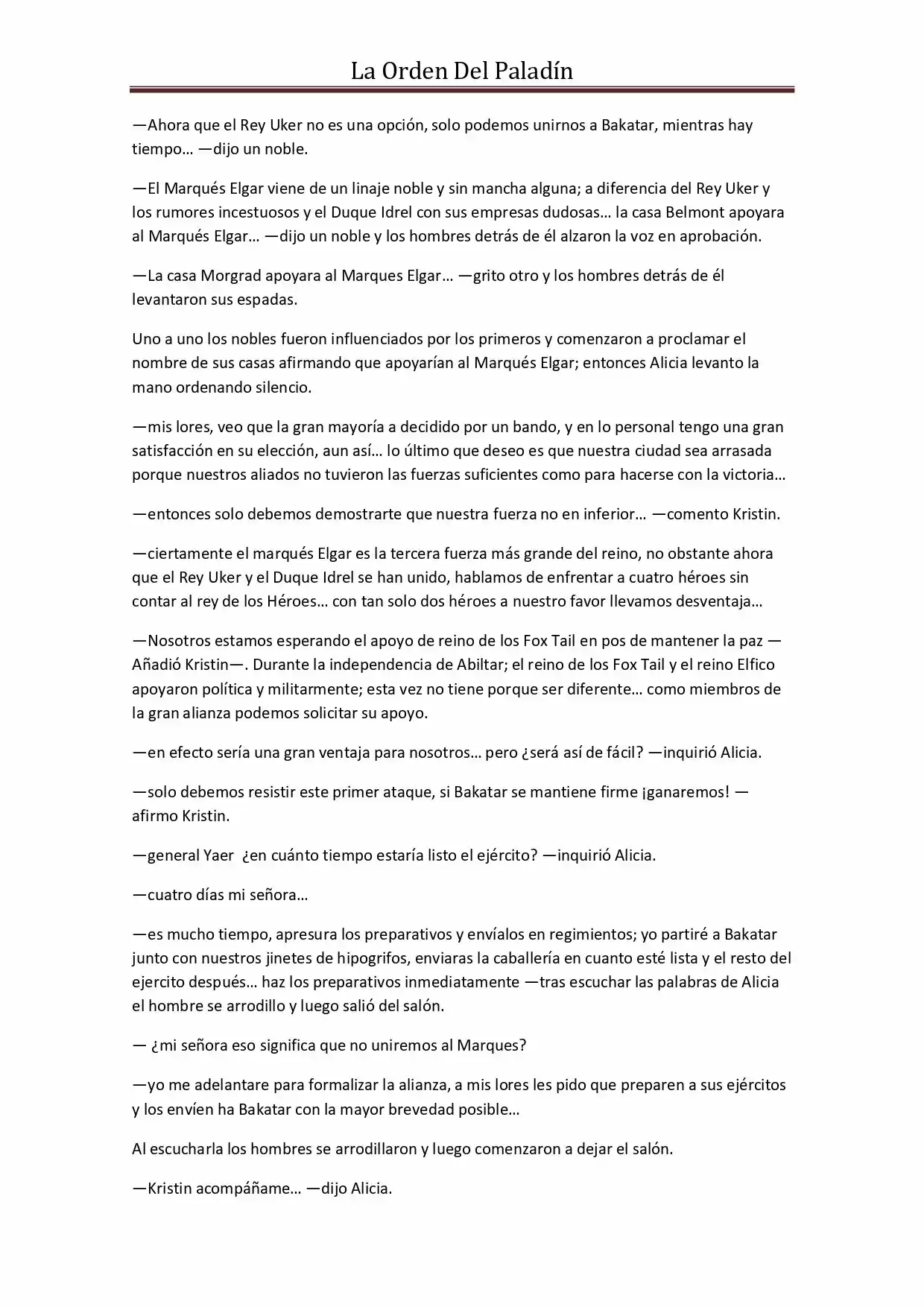 La Orden Del Paladin (Novela) - Capítulo 26 - Página 3 - LectorTMOo