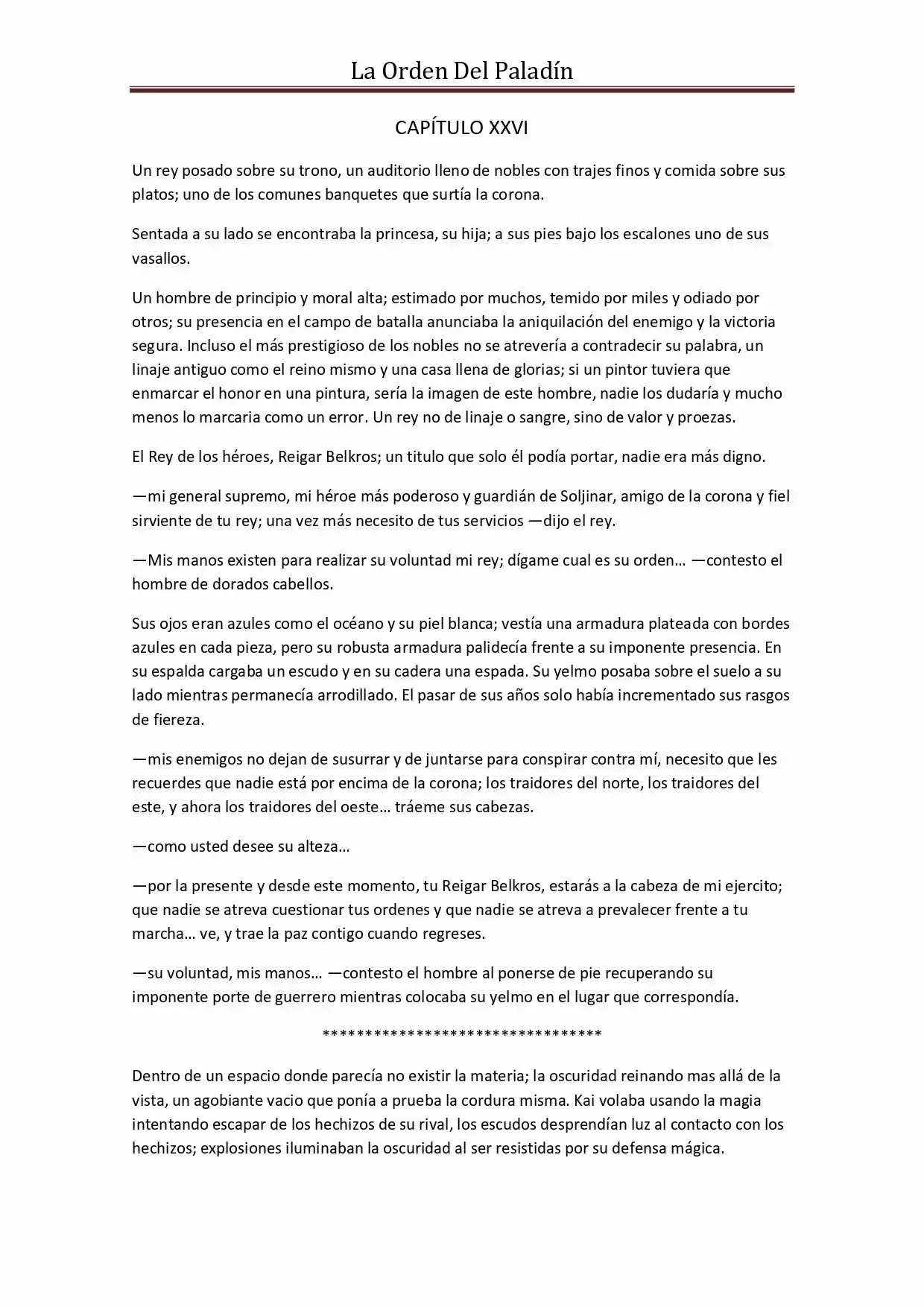 La Orden Del Paladin (Novela) - Capítulo 27 - Página 1 - LectorTMOo