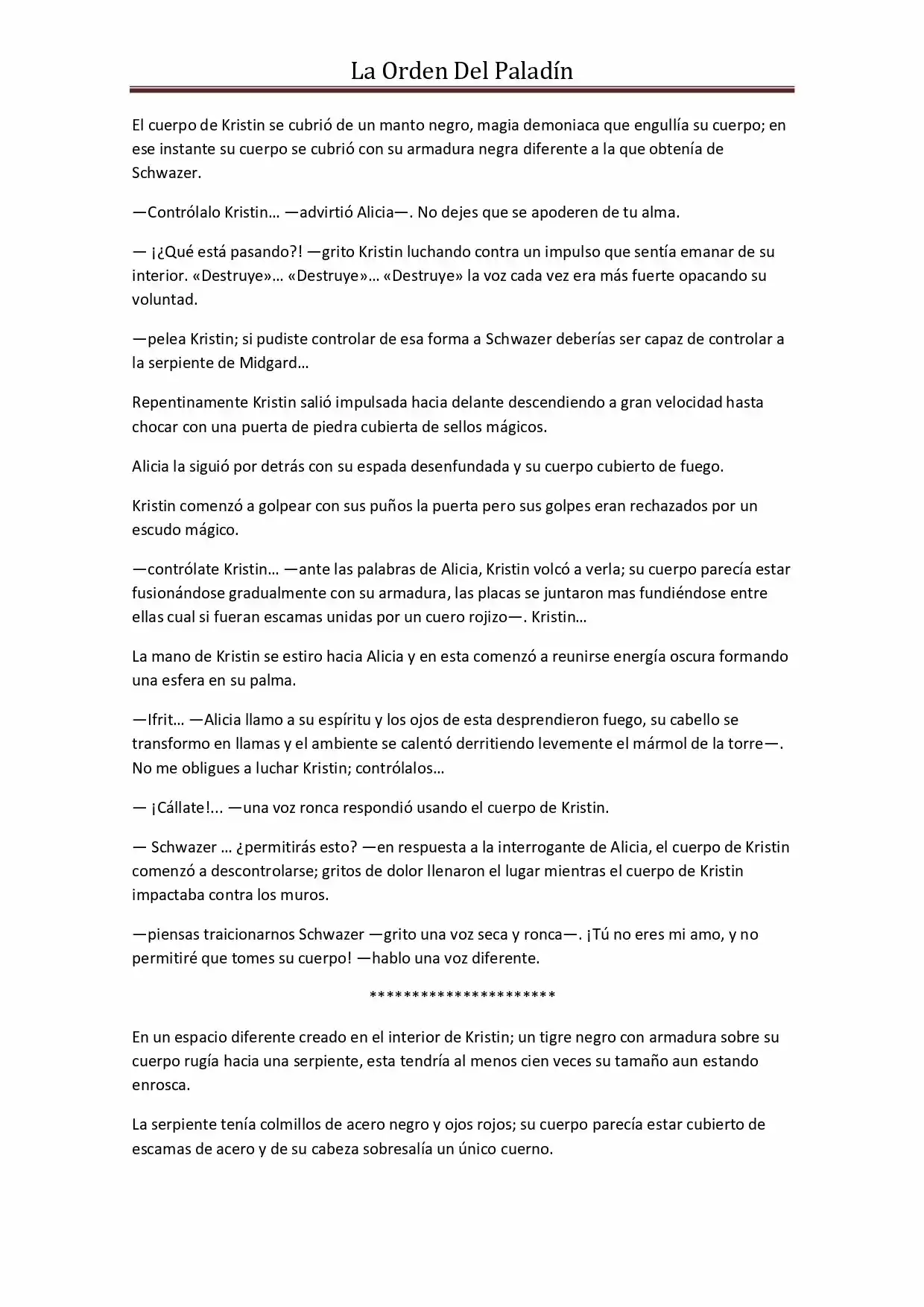 La Orden Del Paladin (Novela) - Capítulo 27 - Página 4 - LectorTMOo