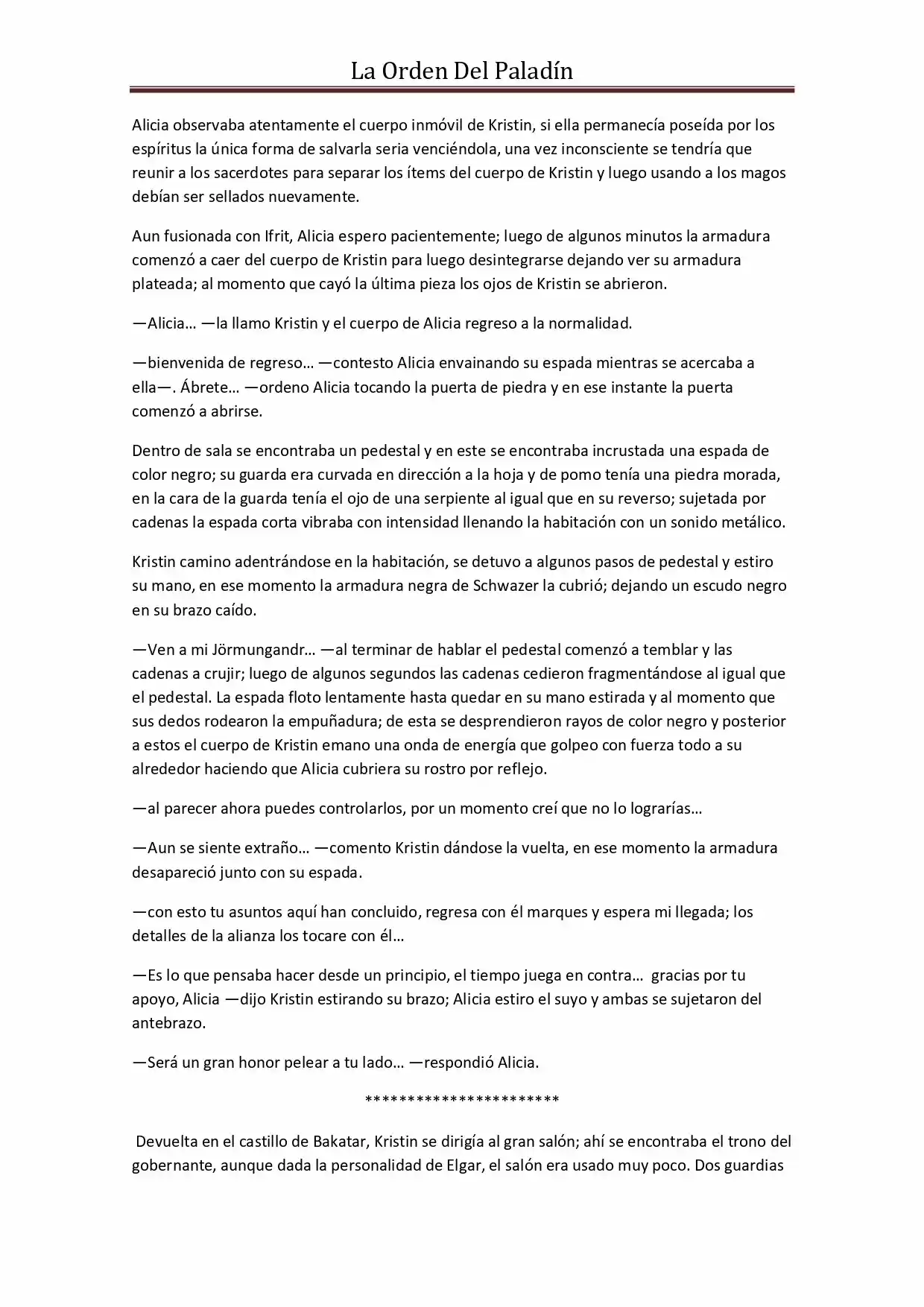 La Orden Del Paladin (Novela) - Capítulo 27 - Página 6 - LectorTMOo