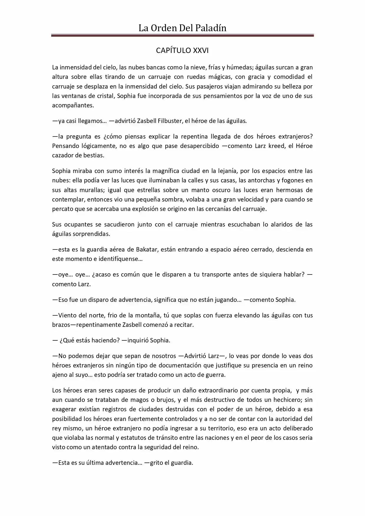 La Orden Del Paladin (Novela) - Capítulo 28 - Página 1 - LectorTMOo