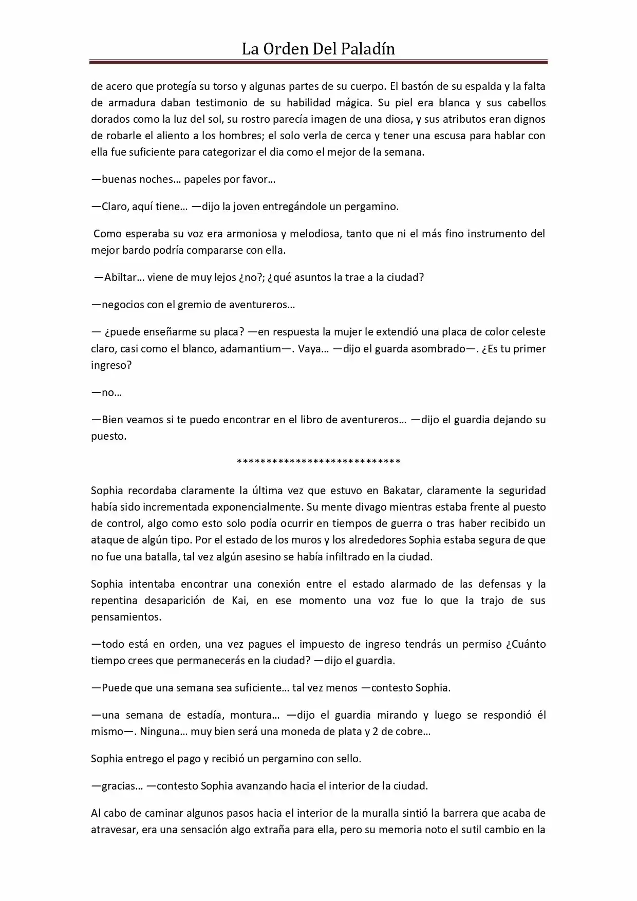 La Orden Del Paladin (Novela) - Capítulo 28 - Página 5 - LectorTMOo