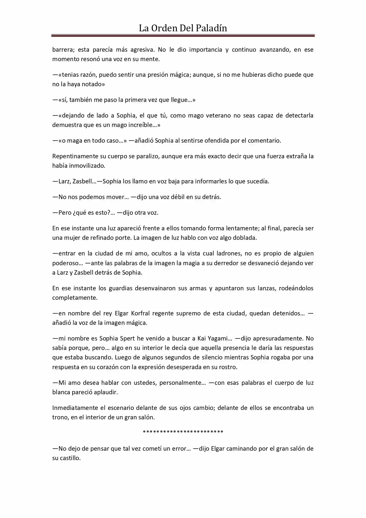 La Orden Del Paladin (Novela) - Capítulo 28 - Página 6 - LectorTMOo