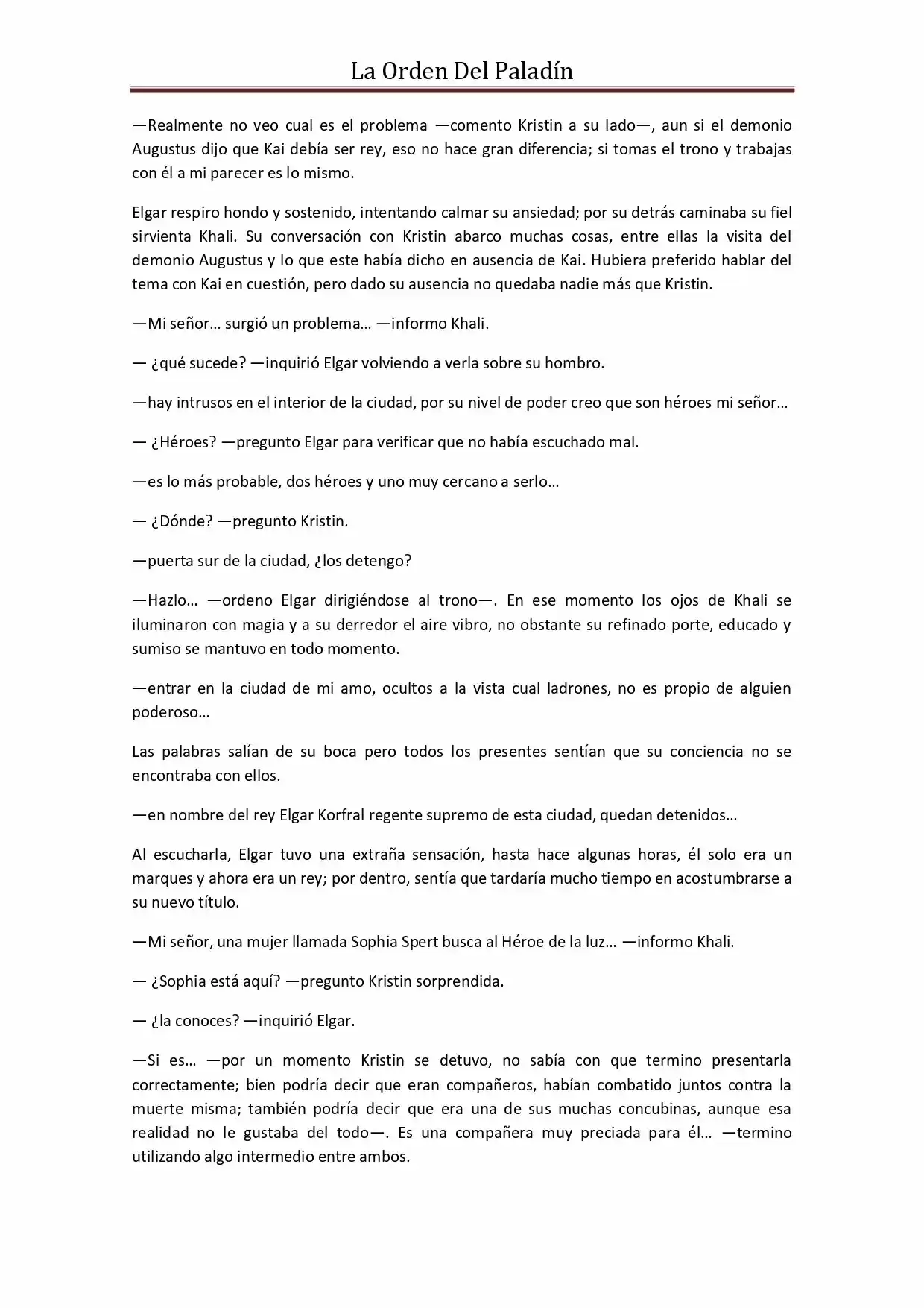 La Orden Del Paladin (Novela) - Capítulo 28 - Página 7 - LectorTMOo