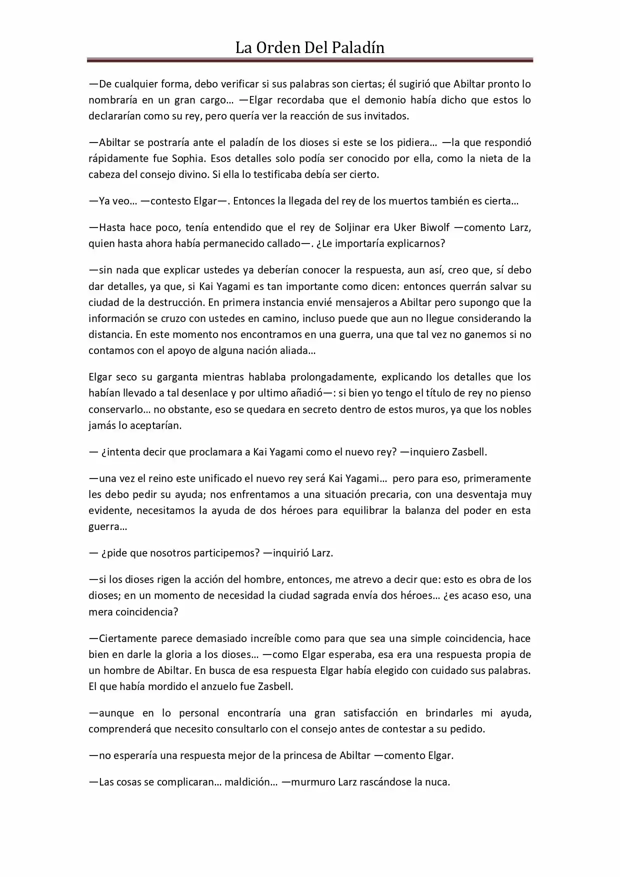 La Orden Del Paladin (Novela) - Capítulo 28 - Página 10 - LectorTMOo