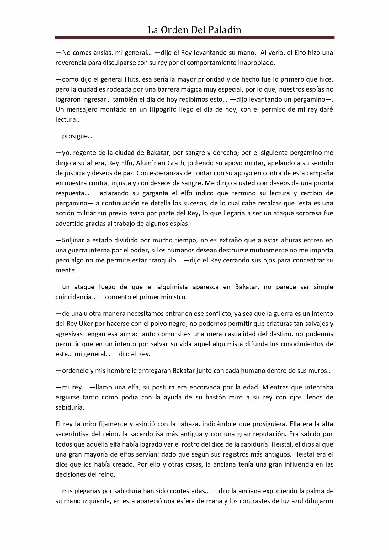 La Orden Del Paladin (Novela) - Capítulo 29 - Página 8 - LectorTMOo