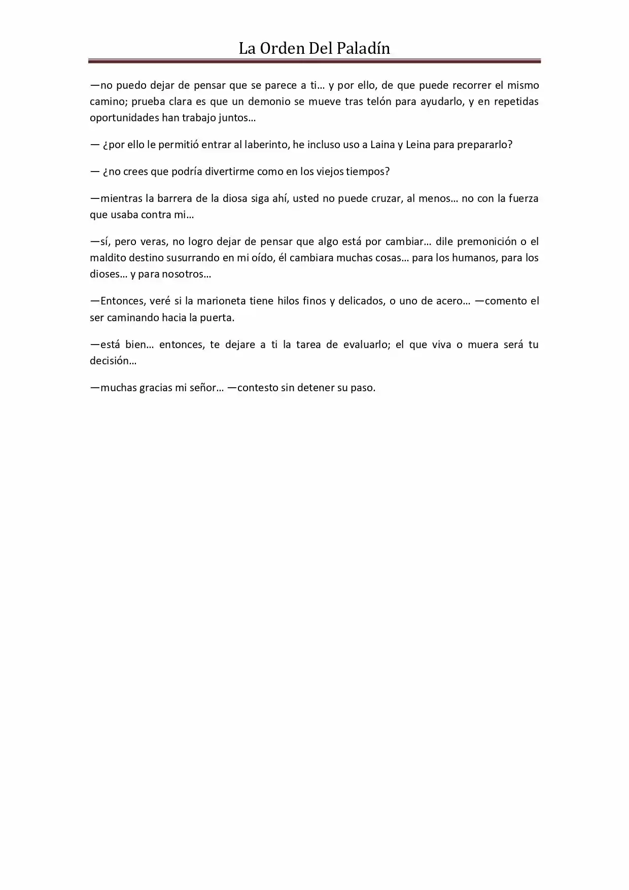 La Orden Del Paladin (Novela) - Capítulo 30 - Página 10 - LectorTMOo