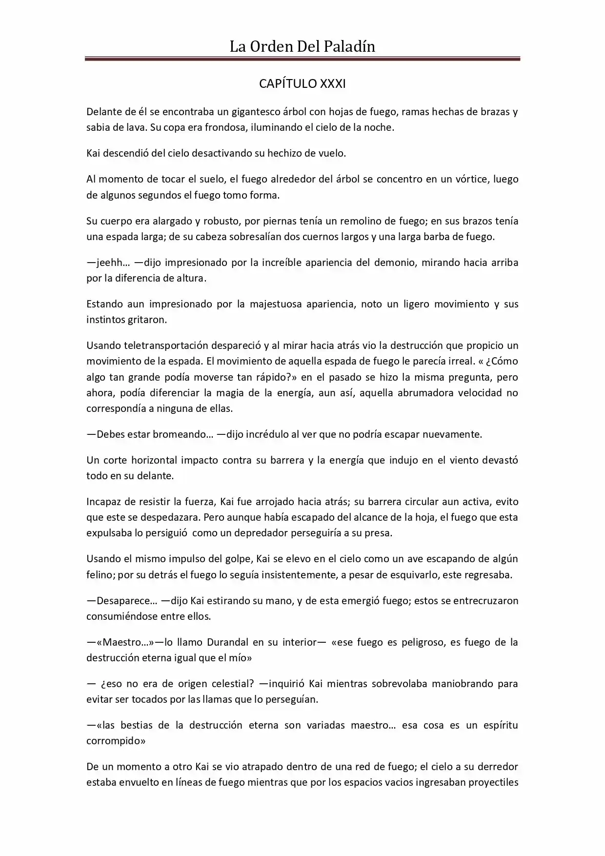 La Orden Del Paladin (Novela) - Capítulo 31 - Página 1 - LectorTMOo