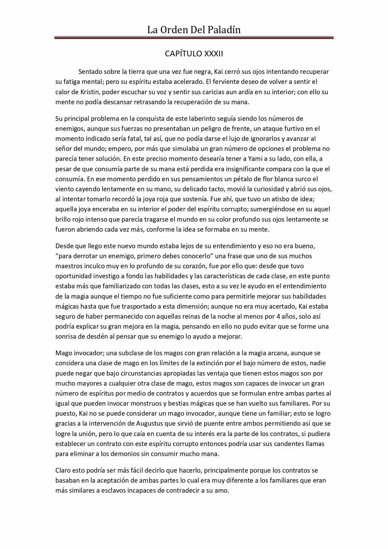 La Orden Del Paladin (Novela) - Capítulo 32 - Página 1 - LectorTMOo