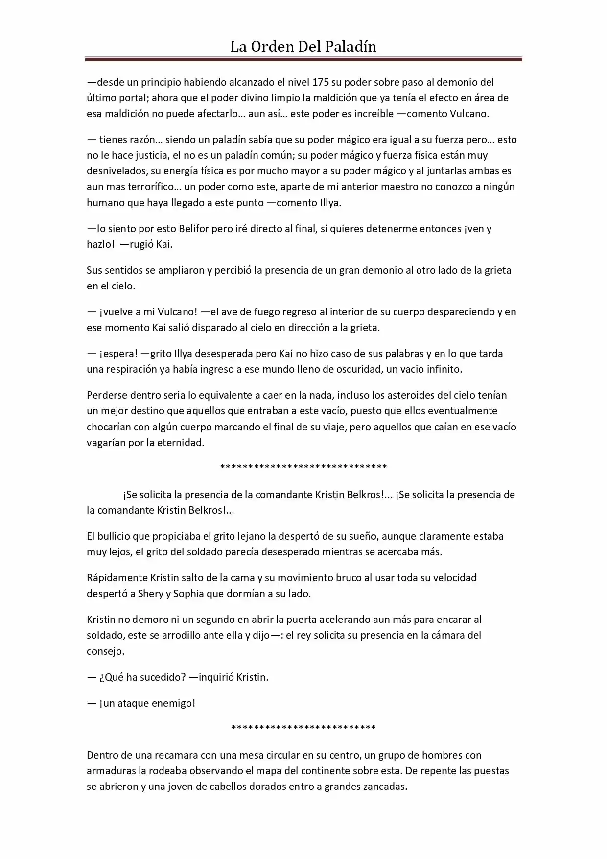 La Orden Del Paladin (Novela) - Capítulo 32 - Página 8 - LectorTMOo