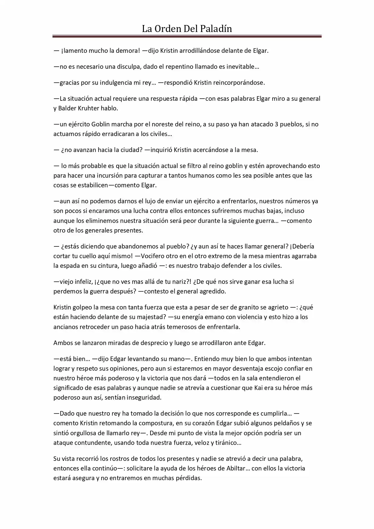 La Orden Del Paladin (Novela) - Capítulo 32 - Página 9 - LectorTMOo