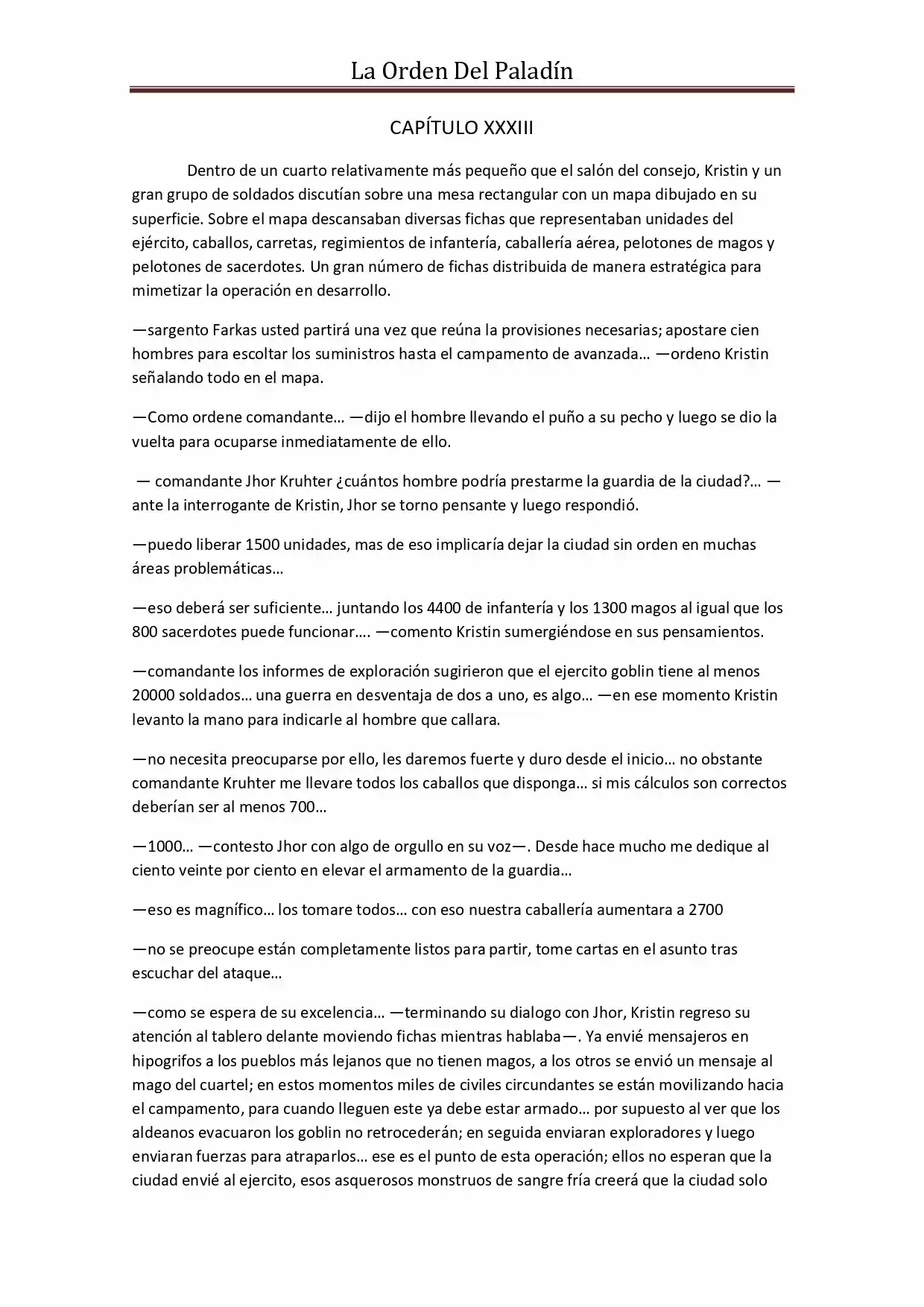 La Orden Del Paladin (Novela) - Capítulo 33 - Página 1 - LectorTMOo