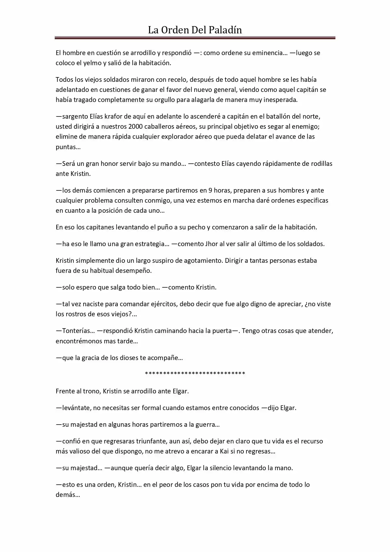 La Orden Del Paladin (Novela) - Capítulo 33 - Página 3 - LectorTMOo
