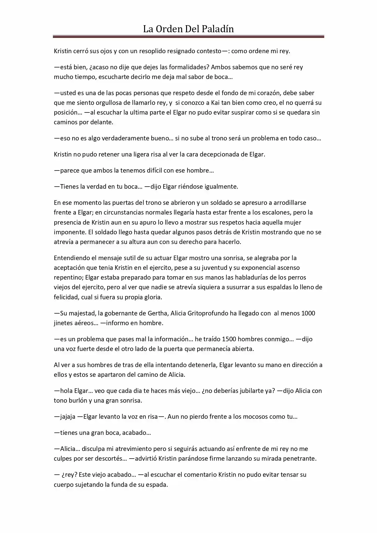 La Orden Del Paladin (Novela) - Capítulo 33 - Página 4 - LectorTMOo