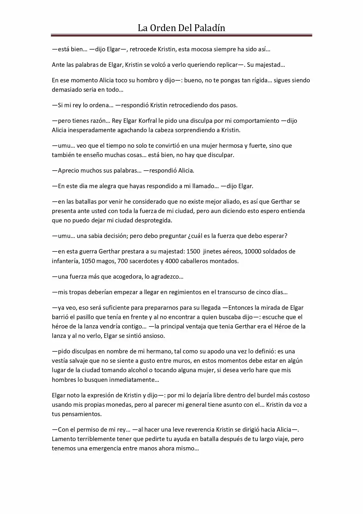 La Orden Del Paladin (Novela) - Capítulo 33 - Página 5 - LectorTMOo