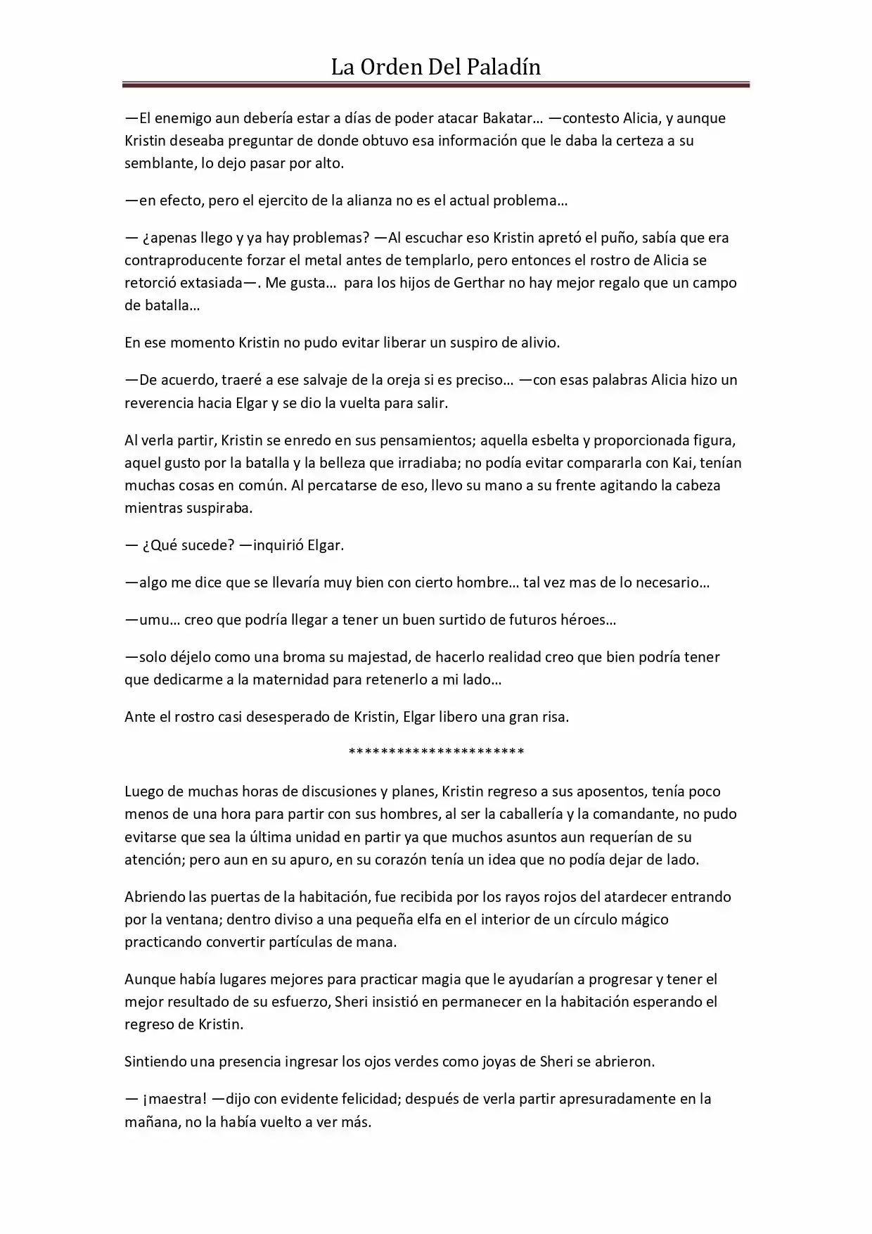 La Orden Del Paladin (Novela) - Capítulo 33 - Página 6 - LectorTMOo