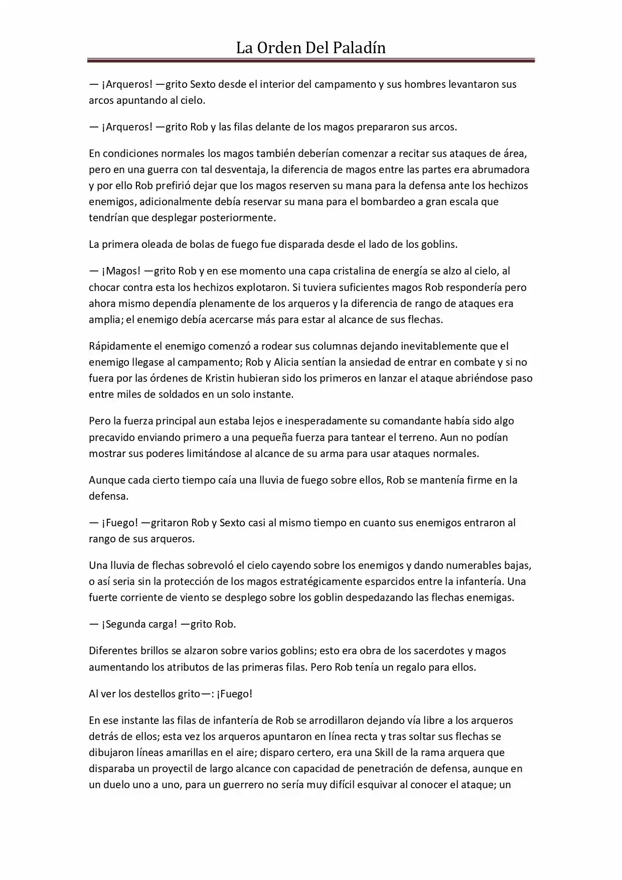 La Orden Del Paladin (Novela) - Capítulo 34 - Página 8 - LectorTMOo