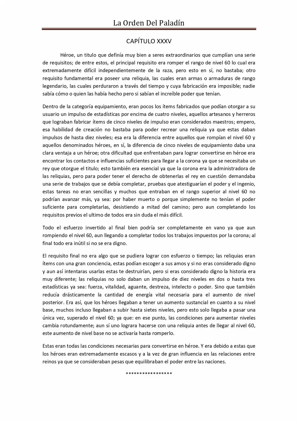 La Orden Del Paladin (Novela) - Capítulo 35 - Página 1 - LectorTMOo