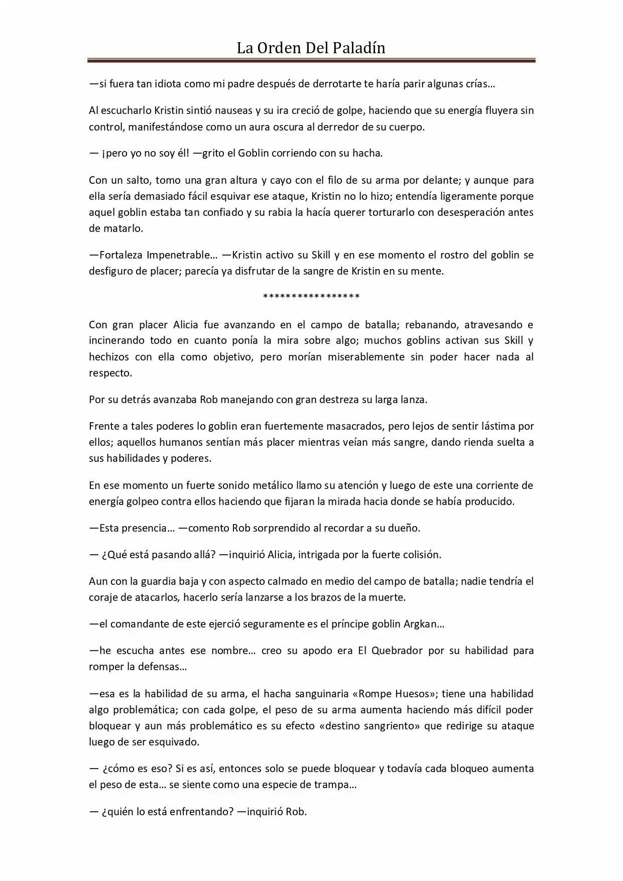 La Orden Del Paladin (Novela) - Capítulo 35 - Página 4 - LectorTMOo