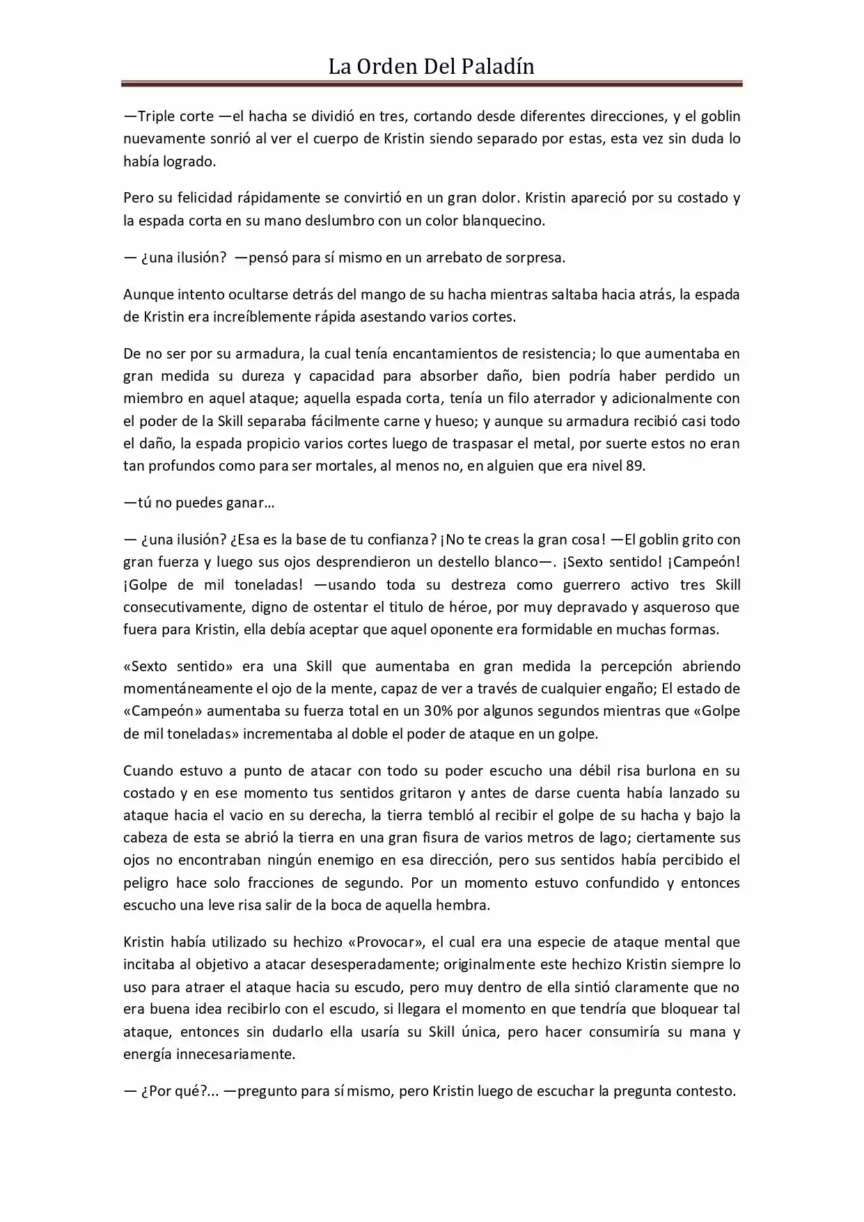 La Orden Del Paladin (Novela) - Capítulo 35 - Página 6 - LectorTMOo
