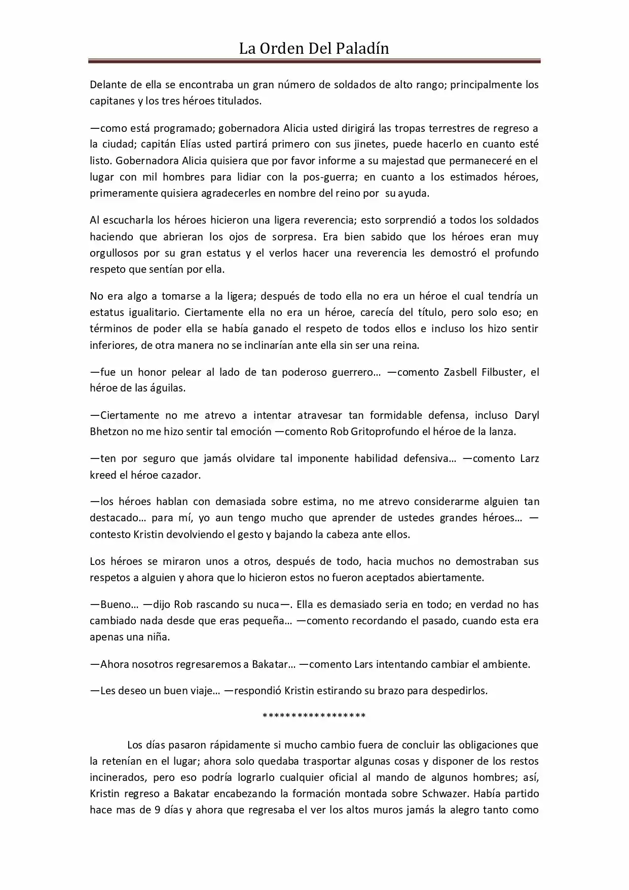 La Orden Del Paladin (Novela) - Capítulo 35 - Página 10 - LectorTMOo