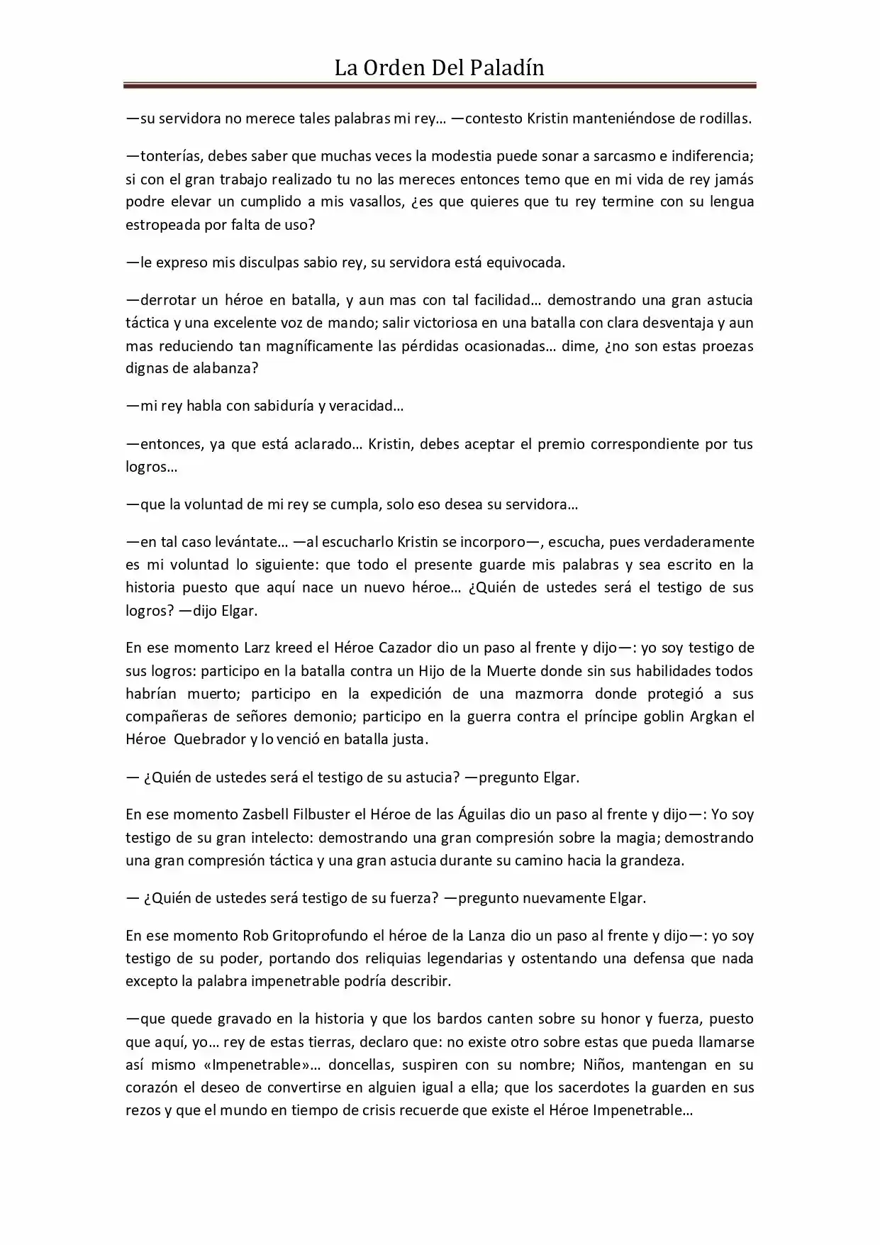 La Orden Del Paladin (Novela) - Capítulo 35 - Página 12 - LectorTMOo