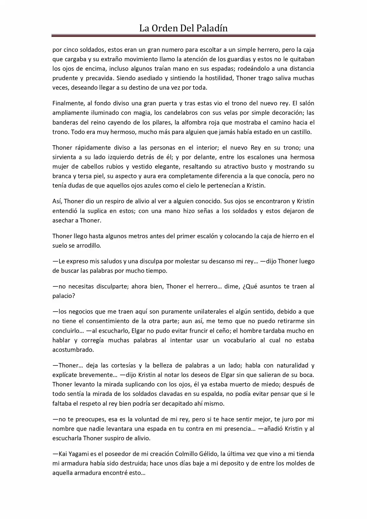 La Orden Del Paladin (Novela) - Capítulo 36 - Página 2 - LectorTMOo