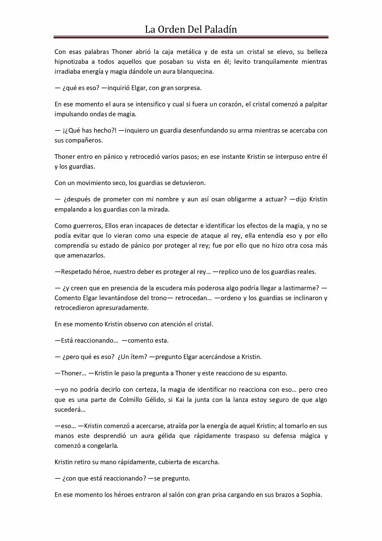 La Orden Del Paladin (Novela) - Capítulo 36 - Página 3 - LectorTMOo