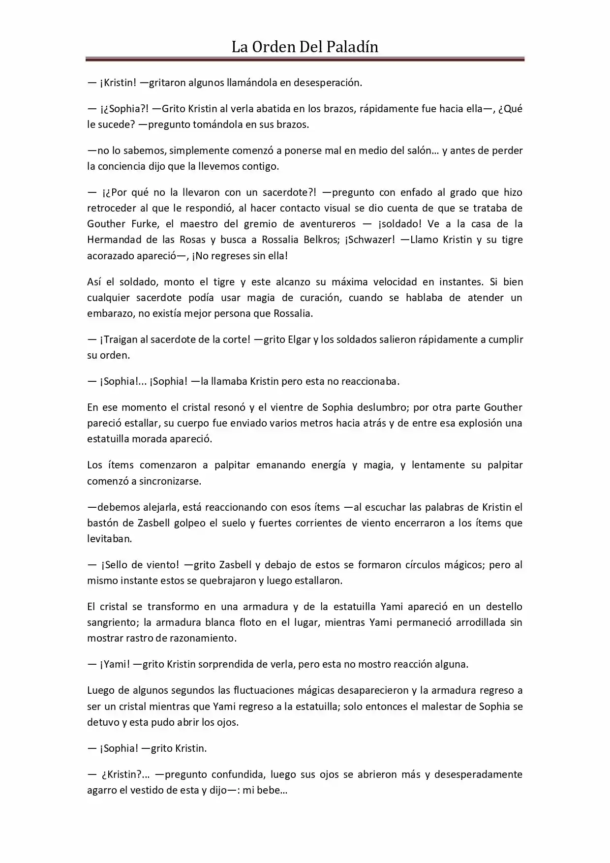 La Orden Del Paladin (Novela) - Capítulo 36 - Página 4 - LectorTMOo